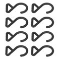 thumbnail image 1 of 60 PCS B07 2 Shaped Hanging Hooks Shoulder Strap Back Revolving Hook Pet Belt Buckle Hooks Internal Diameter 2.5cm/1.0in, 1 of 14