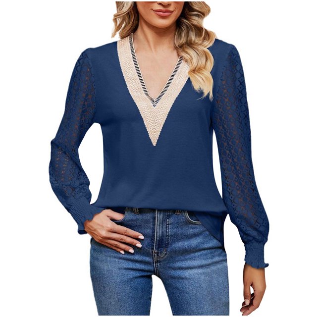 Birdeem Women's Solid Colored V-Neck Long Sleeve Textured Fallow Jacket Tops Blouse