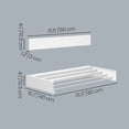thumbnail image 4 of LEDREM Wall-Mounted Clothes Drying Rack, Foldable Laundry Rack with 6 Rods, 31.5 x 15.7 x 4.1 Inches, White and Grey, 4 of 6