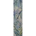 thumbnail image 1 of HomeRoots 353016 2 ft. 6 in. x 10 ft. Runner Wool Grey & Blue Area Rug, 1 of 1