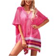 thumbnail image 2 of Maillots de Bain Cover Ups pour Femmes Mode Col Rond Manches Longues Ample Creusé Blouse de Maillot de Bain pour Femmes Cover Ups pour Maillots de Bain en Liquidation, 2 of 6