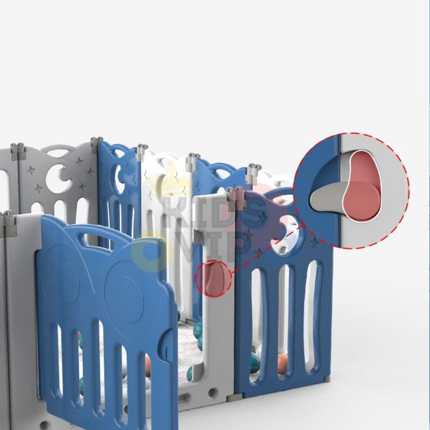 KidsVIP Parc de jeu pliable intérieur/extérieur avec 20 panneaux clôture et sécurité pour les tout-petits et les nourrissons