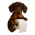 thumbnail image 1 of Porte-papier pour Chien Distributeur de Rouleaux de Papier Hygiénique Amusant Porte-Rouleau de Papier de Toilette Support de Rangement pour Rouleaux en Forme d'Animal Imprimé 3D Support Décoratif Mural pour Papier de Toilette pour Salle de Bain Cuisine Tapis de Séchage en Silicone, 1 of 4