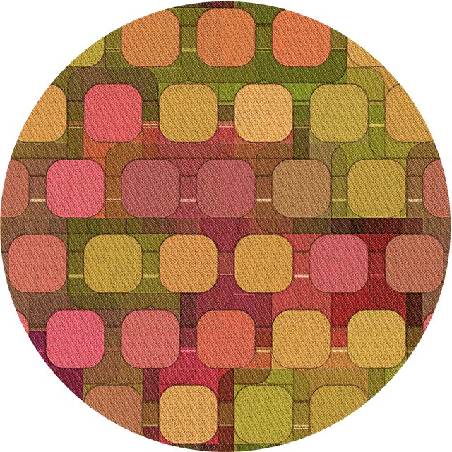 Ahgly Company Tapis d'Intérieur Ronds Transitionnels Lavables à la Machine, Brun Caramel, 6 Pieds Rond