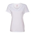 thumbnail image 2 of Hanes T-Shirt à Col en V Nano-T pour Femmes, TG, Blanc, 2 of 3
