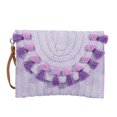 thumbnail image 1 of Handbag Straw Shoulder Bag Beach Handmade Bag Large Capacity Magnetic Closure Straw Crossbody Bag Woven Envelope Wallet with Adjustable Shoulder Strap, 1 of 11