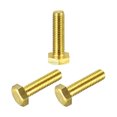 thumbnail image 1 of Unique Bargains Brass Hex Bolts, M8x30mm 3 Pack Fully Thread Grade 4.8 Machine Screws, 1 of 4