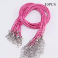 thumbnail image 1 of CHUANK 10Pcs Leather Wax String Lobster Clasp Chain Pendant Necklace Rope Cords DIY 2MM-coffee-2mm, 1 of 9
