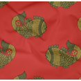 thumbnail image 4 of oneOone Organic Cotton Poplin Twill Fabric Fish Block Decor Fabric Printed BTY 42 Inch Wide, 4 of 4