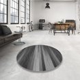 thumbnail image 4 of Ahgly Company Tapis Rond Lavable en Machine Intérieur Transitionnel Gris, 3 Pieds Rond, 4 of 7