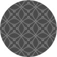 thumbnail image 1 of Ahgly Tapis Rond Lavable en Machine Intérieur Transitionnel Gris Platine, 3 Pieds Rond, 1 of 7