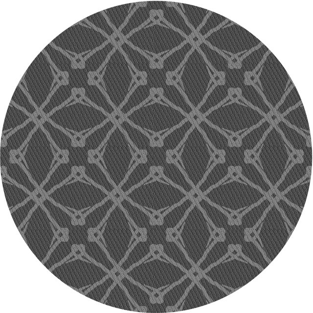 Ahgly Tapis Rond Lavable en Machine Intérieur Transitionnel Gris Platine, 3 Pieds Rond