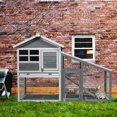 thumbnail image 4 of Gymax 58'' Wooden Rabbit Hutch Large Chicken Coop Weatherproof Indoor & Outdoor Use, 4 of 10