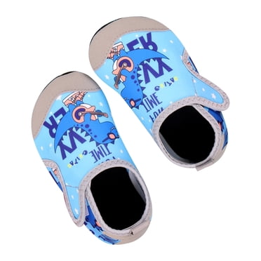 MIASHUI Kids Water Shoes Boys Girls Barefoot Beach Swim Shoes Toddler Breathable Socks,Sky Blue,5.5-6.5 Years