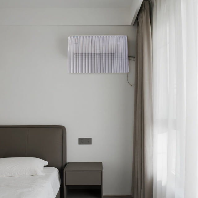 TIELUTT Air Conditioner Wind Deflector Curtain Floral Design Polyester Fabric for Living Room Bedroom Window Paper Curtains Curtains 100 Inches Wide Cold Curtains 48 Long Curtains 108 Length Curtains