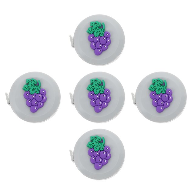 5Pcs Bandes de modélisation de fruits de caricature Mesurer Portable Petites Bandes Outils de mesure