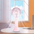 thumbnail image 4 of Pink Portable Handheld Small Fan Usb Charging Mini Rechargeable Student Dormitory Office Compact Design Long Battery Life Efficient Cooling Lightweight, 4 of 9