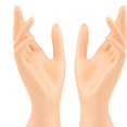 thumbnail image 3 of Decodeary 1Pair Female Mannequin Hand Multifunctional for Ring Finger Props Photograph Beige Height 8.46 Inch 1Set, 3 of 6