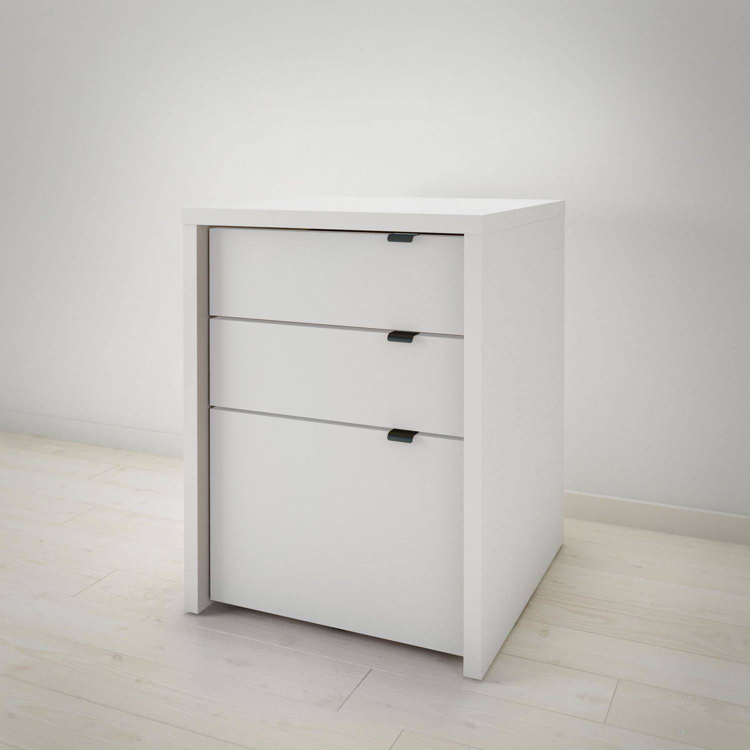 Ensemble de bureau 3 pièces Chrono, Érable Naturel et Blanc
