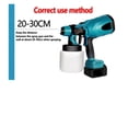 thumbnail image 4 of 800ML Electric Spray Gun Handheld Cordless High Power Electric Paint Sprayer Spray Gun Spraying For 18V Battery ,Easy to Use, 4 of 7