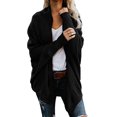 thumbnail image 2 of PVCS Cardigan Uni à Manches Longues pour Femmes, Manteau Blouse Haut Décontracté d'Automne, 2 of 6