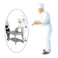 thumbnail image 4 of 1/64 restaurant Cook Miniature Scene Layout Toy for Chef White 3, 4 of 8