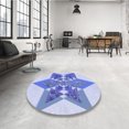 thumbnail image 4 of Ahgly Company Tapis d'Intérieur Lavable en Machine Carré Transitionnel Bleu Céleste, 4 Pieds Carré, 4 of 7