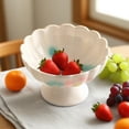 thumbnail image 2 of Sentmoon Decorative Bowl Fruit Holder Ceramic High Legged Fruit Dessert Tray Tea Serving Platter Elegant Home Tableware Display for Snacks Cakes Pastries, 2 of 7