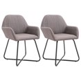 thumbnail image 1 of vidaXL Dining Chairs 2 pcs Taupe Fabric, 1 of 5