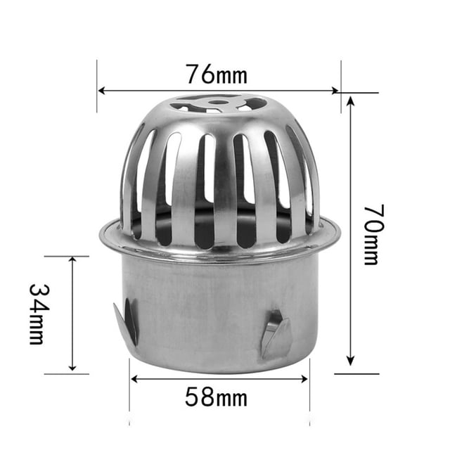 Bgsha Stainless Steel Balcony Roof Round Large Displacement Anti-blocking Floor Drain