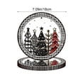 thumbnail image 3 of A Christmas Party Tableware Disposable Paper Plates Set Black White Checkered Christmas Tree Theme 7 Inch Plates 18X18Cm 7.09X7.09 Inches, 3 of 7