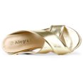 thumbnail image 4 of BLISSFUL STEP Women's Linen Platform Slide Wedge Open Toe Sandals, 4 of 7