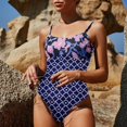 thumbnail image 1 of EQWLJWE Maillot de Bain d'Été pour Femme à Imprimé Mode Tenue de Plage Bikini une-Pièce, 1 of 6