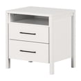 thumbnail image 2 of South Shore Gravity 2-Drawer Nightstand for Adult, in Pure White, 2 of 12