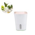 thumbnail image 3 of COMPUKAS Unique White Plastic Indoor Flowerpot with Self-Watering Irrigation System for Easy Planting, 3 of 8