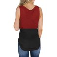 thumbnail image 3 of Fridja Womens Casual Loose Color Matching Button V-neck SleevelessTops Blouses Vests, 3 of 6