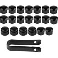 thumbnail image 1 of Wheel Nut Rim Cover, 20pcs 17mm Nut Car Wheel Auto Hub Screw Protection Anti-theft Cover Cap for Audi(Black), 1 of 5
