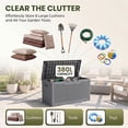 thumbnail image 3 of Homall 100-Gallon Outdoor Box Deck Plastic Resin Storage Box, Gray, 3 of 7