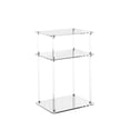 thumbnail image 3 of Luzkey Acrylic Small Table NightStand 3 Tier End Table Modern for Small Space Small Bedside Table Rectangular NightStand for Hallway Rectangle, 3 of 8