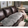 thumbnail image 2 of JOLUSERE Luxury Ultra Soft Faux Fur Area Rugs,2'x5'Fuzzy Faux Fur Rugs for Living Room Bedroom,Grey, 2 of 9