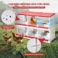 thumbnail image 3 of QinaQin 6 Compartment Galvanized Steel Chicken Nesting Box Red with Hole Perch Dot Ventilation No Cover, 3 of 7