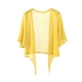 thumbnail image 1 of Timegard Boléros pour Robes Été Légers Manches 1/2 Haut Court à Nouer devant Tenue de Plage Cardigan Fluide, 1 of 5