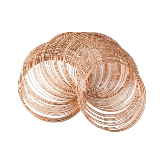 Fil de Mémoire pour Fabrication de Bijoux Fil de Perlage 0,6 mm Fil Métallique Fin et Résistant Perlage KC Or