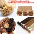 thumbnail image 4 of Invisible Nail/U Tip Glue Real Human Hair Extensions Soft Straight Hair 1 Piece/100 Strands, 4 of 5