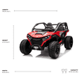 thumbnail image 3 of Kids VIP 24 V Power MX 2 Places Buggy pour Enfants 4X4 à Chevaucher avec Roues en Caoutchouc et Télécommande, 3 of 10