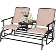 thumbnail image 2 of Costway Causeuse à Double Glissière pour 2 Personnes pour Patio Extérieur, Brun, 2 of 10