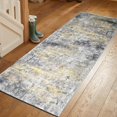 thumbnail image 1 of JV Home Runner Rug Elegance Yellow Grey 2' x 7' Washable Rugs Anti Slip, 1 of 6