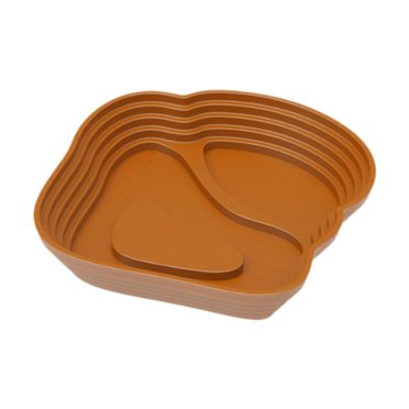 Bunblic Reptile Feeding Dish Reptile Bathing Dish Pool Habitat Decor Turtle Water Dish for Snake Semi Aquatic Pet Supplies Frogs Rest Brown