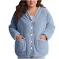 thumbnail image 4 of Timegard Womens Winter Coats Fuzzy Fleece Warm Pajamas Tops Button down Loungewear Comfy Thick Pjs, 4 of 8