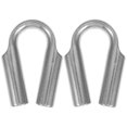 thumbnail image 1 of Shisuyan Stainless Steel Thimble Silver 2Pcs Heavy Duty Load Capacity, 1 of 8